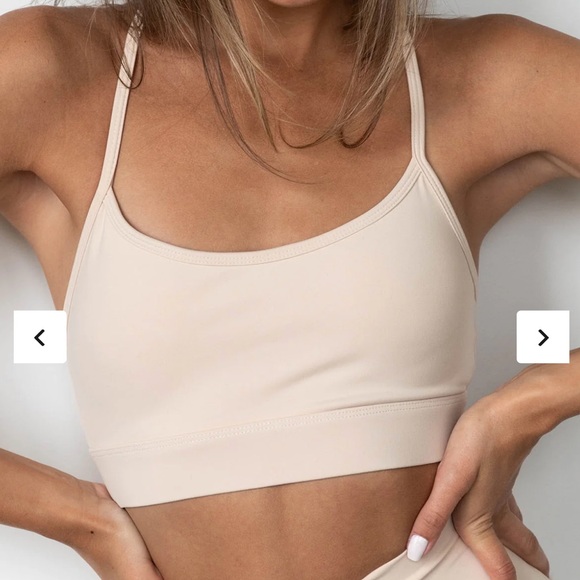 Azur Fit classic racerback bra in cream - Picture 1 of 3